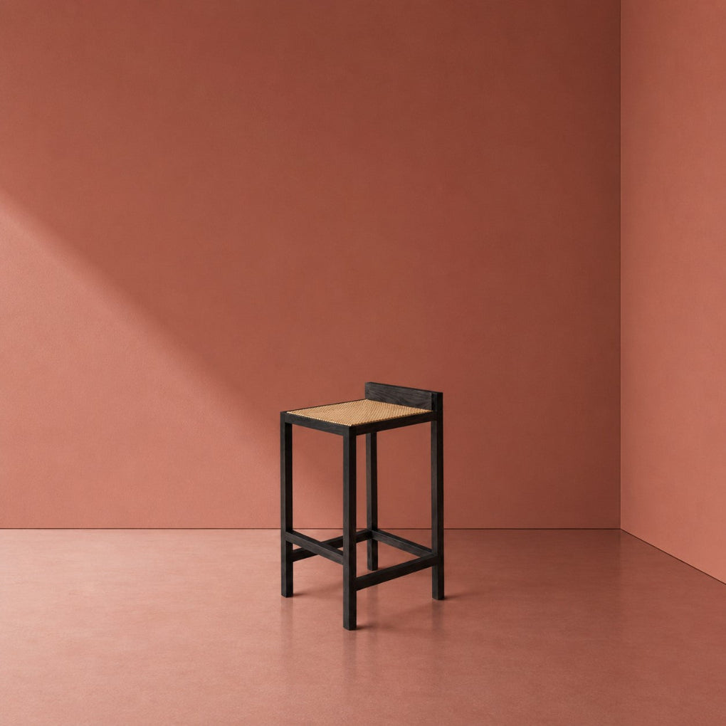 Porventura ALTO stool features a refined wooden construction with a simple, timeless silhouette, combining functionality with a distinctive contemporary character.