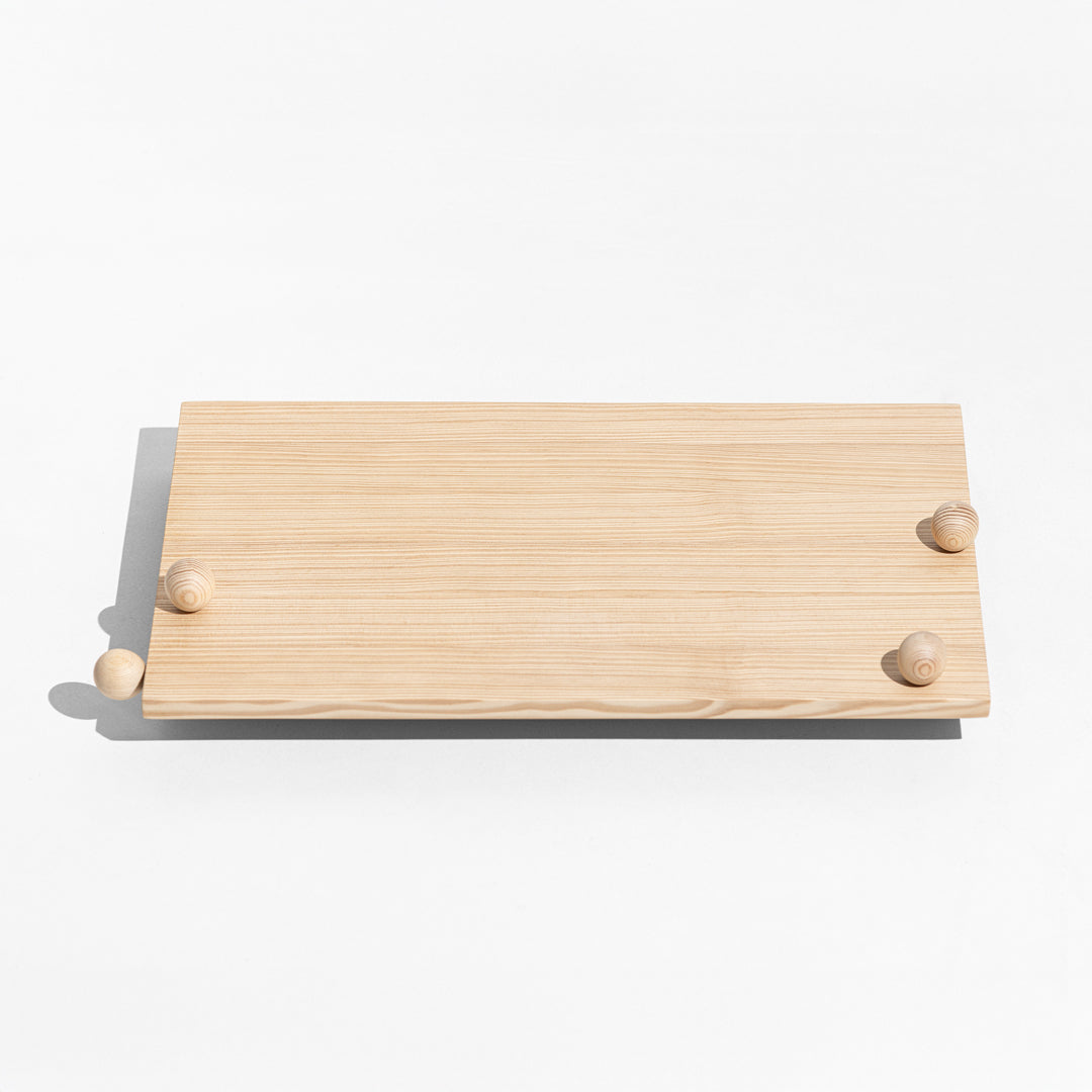 João Xará Burly Tray showing a sturdy, rectangular tray with a smooth finish and raised edges for serving or display.