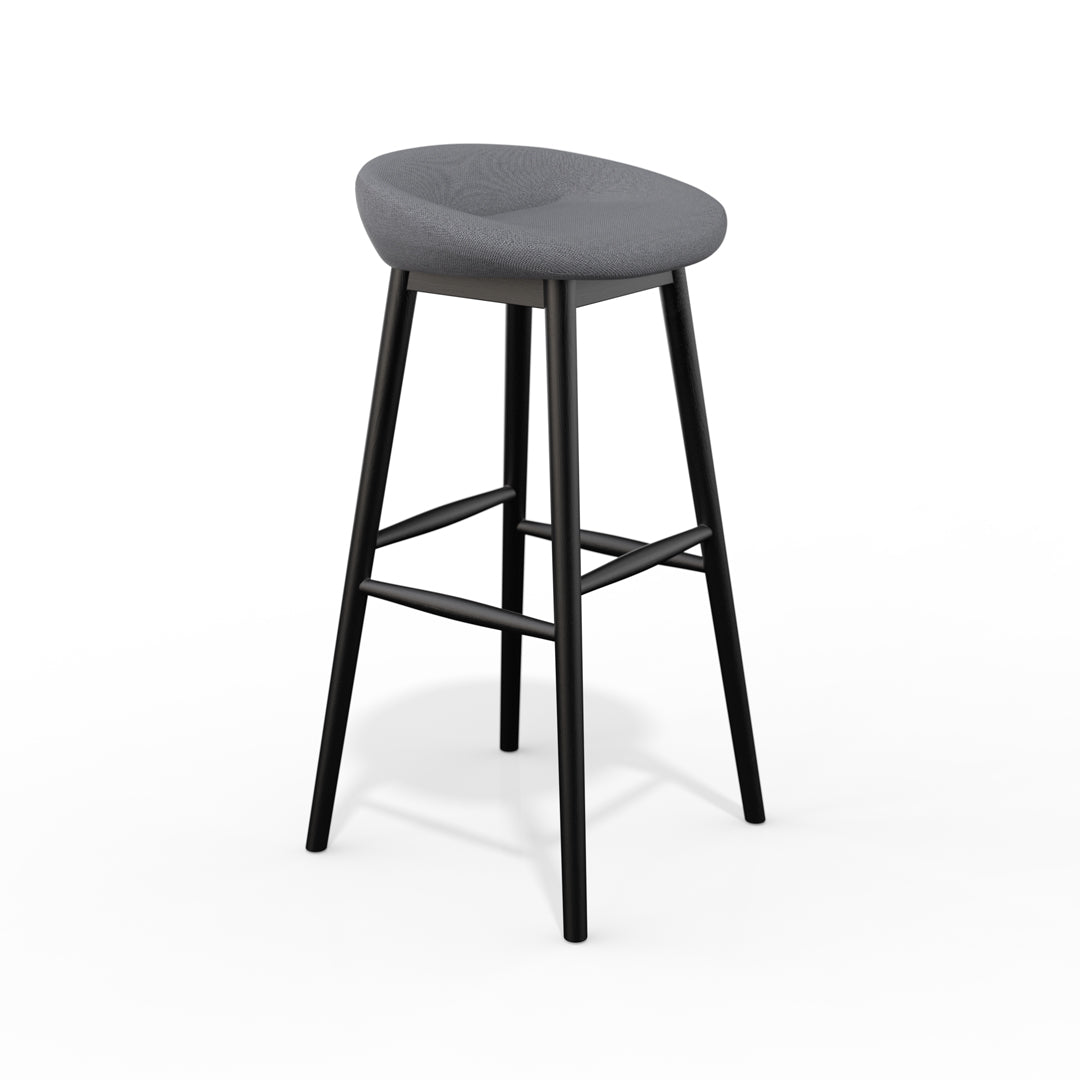 Porventura cake-shaped stools, black color, modern design, sturdy structure, ideal for stylish home or cafe seating.