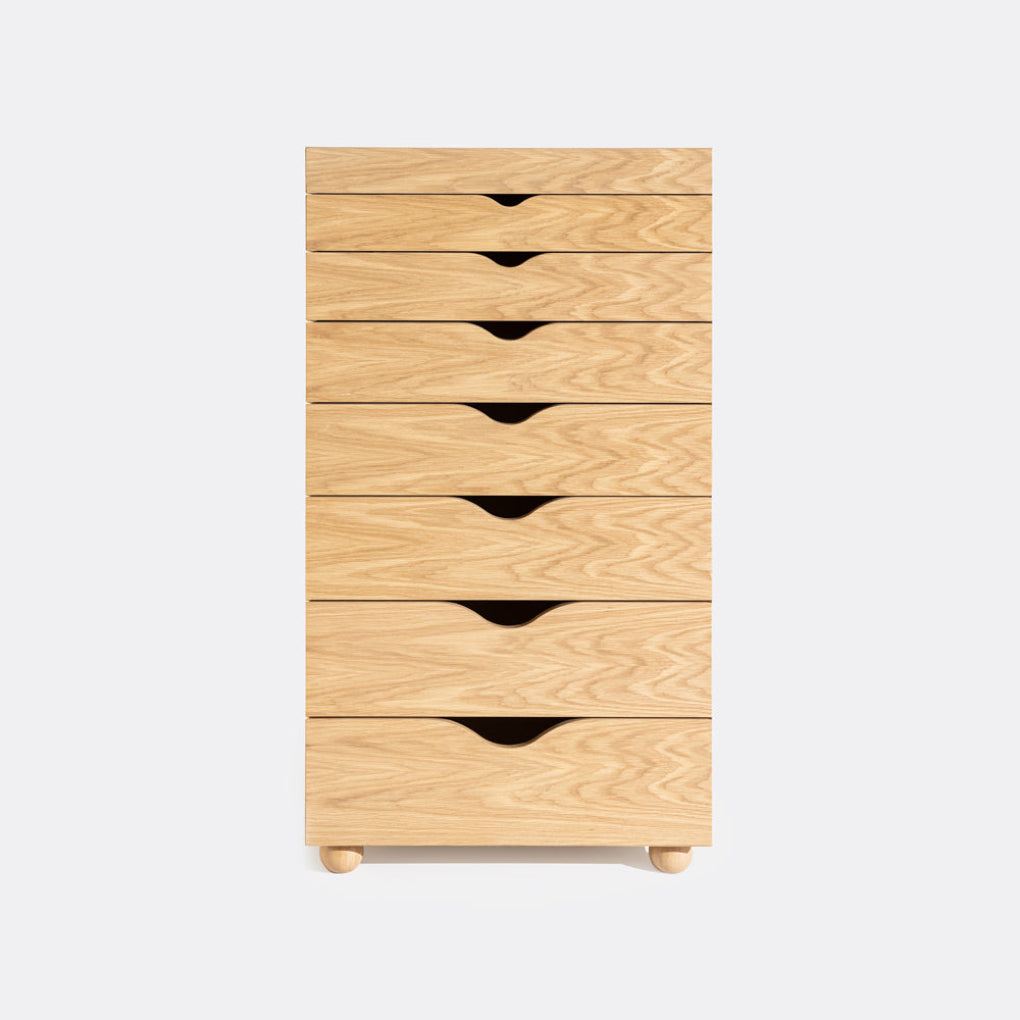 The CONTA chest of drawers by Porventura is ideal for keeping everyday items organised at home.