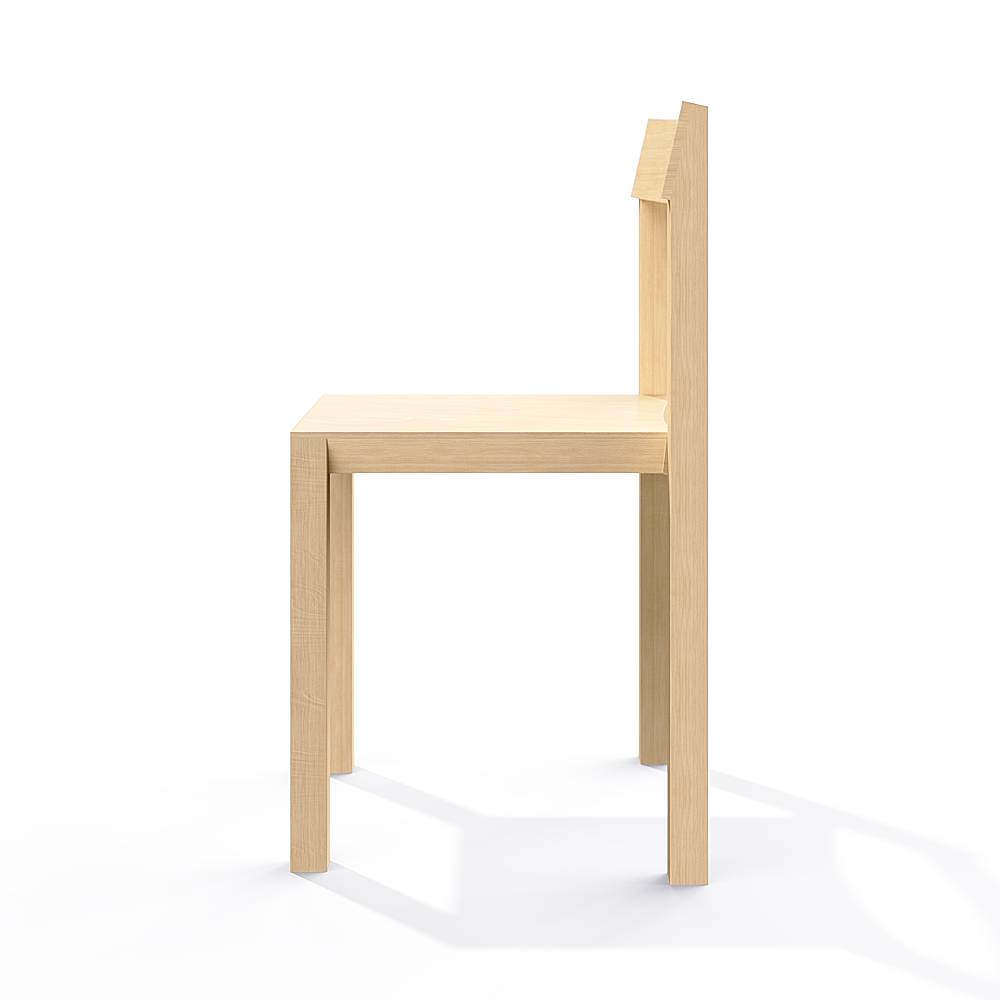 Elegante cadeira formal JBNG Studio com design moderno, assento acolchoado e pés robustos, adequada para utilização em escritórios ou salas de jantar.