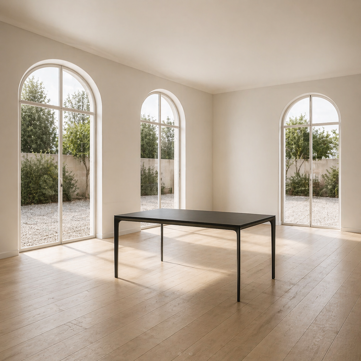 Porventura Shade table with sleek wooden top and modern design, perfect for contemporary living spaces.