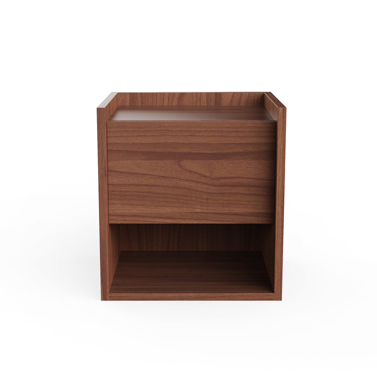 Aparador Porventura Mies S com elegante acabamento em madeira e design moderno, apresentando múltiplos compartimentos de arrumação.
