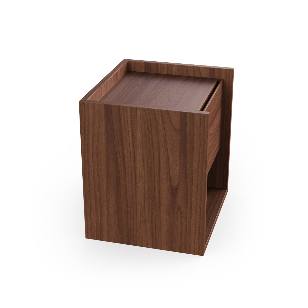 Aparador Porventura Mies S com elegante acabamento em madeira e design moderno, com várias gavetas e compartimentos de arrumação.