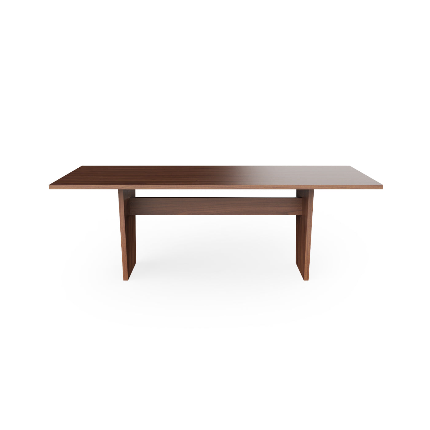 Mesa Porventura Nova com superfície em madeira elegante e design moderno, apresentada na imagem em vista lateral.