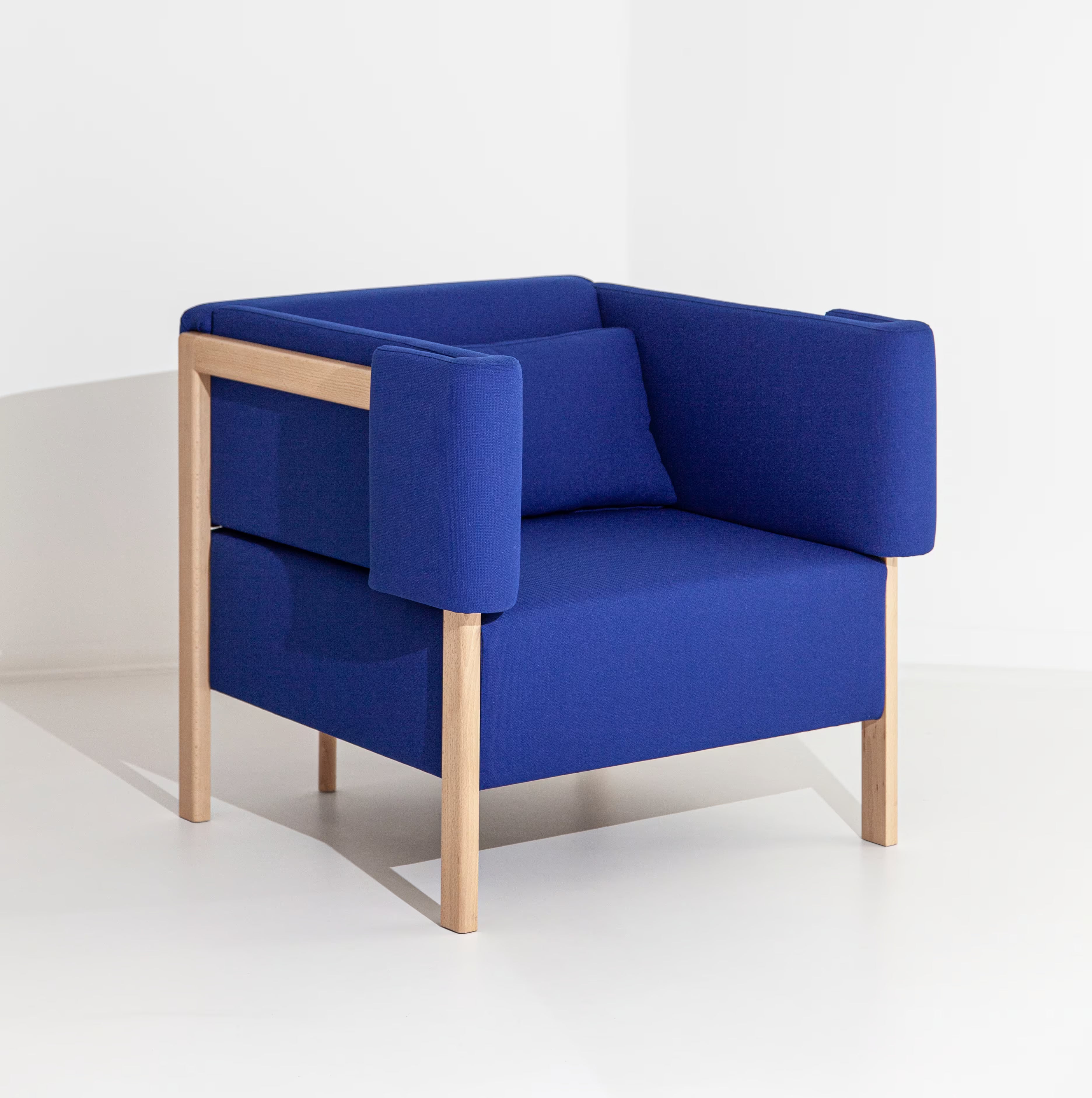 Filipa Aguiar & João Pereira Cod One Seater sofa with sleek design and neutral upholstery, shown from a front angle.
