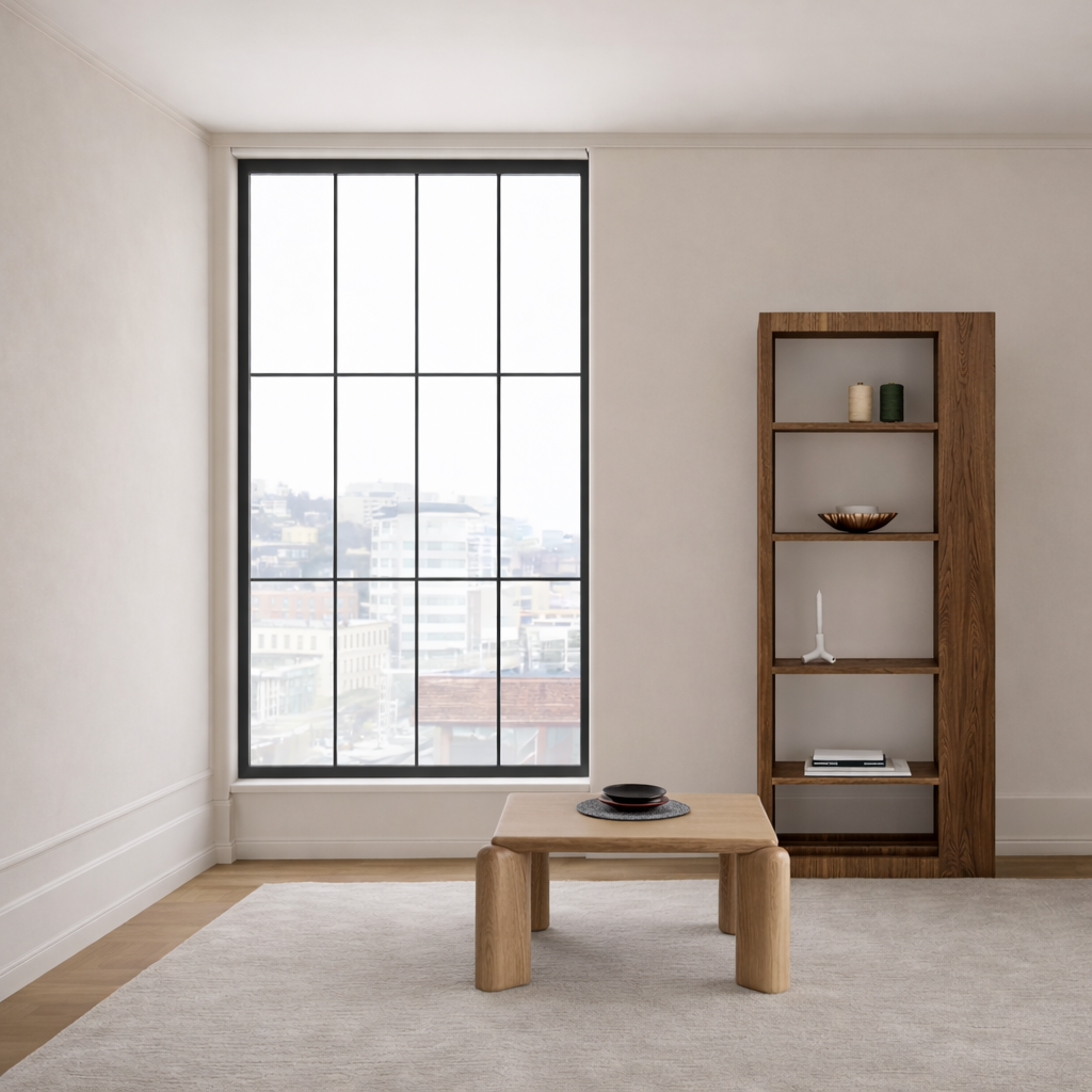 Porventura Soften coffee table with sleek wooden surface and minimalist design, perfect for modern living rooms.