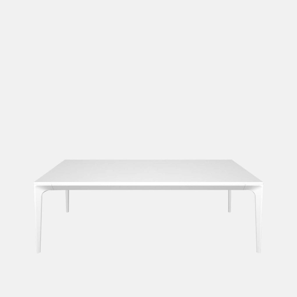Porventura SHADE table in white, featuring clean lines and a minimalist aesthetic that complements contemporary interiors.