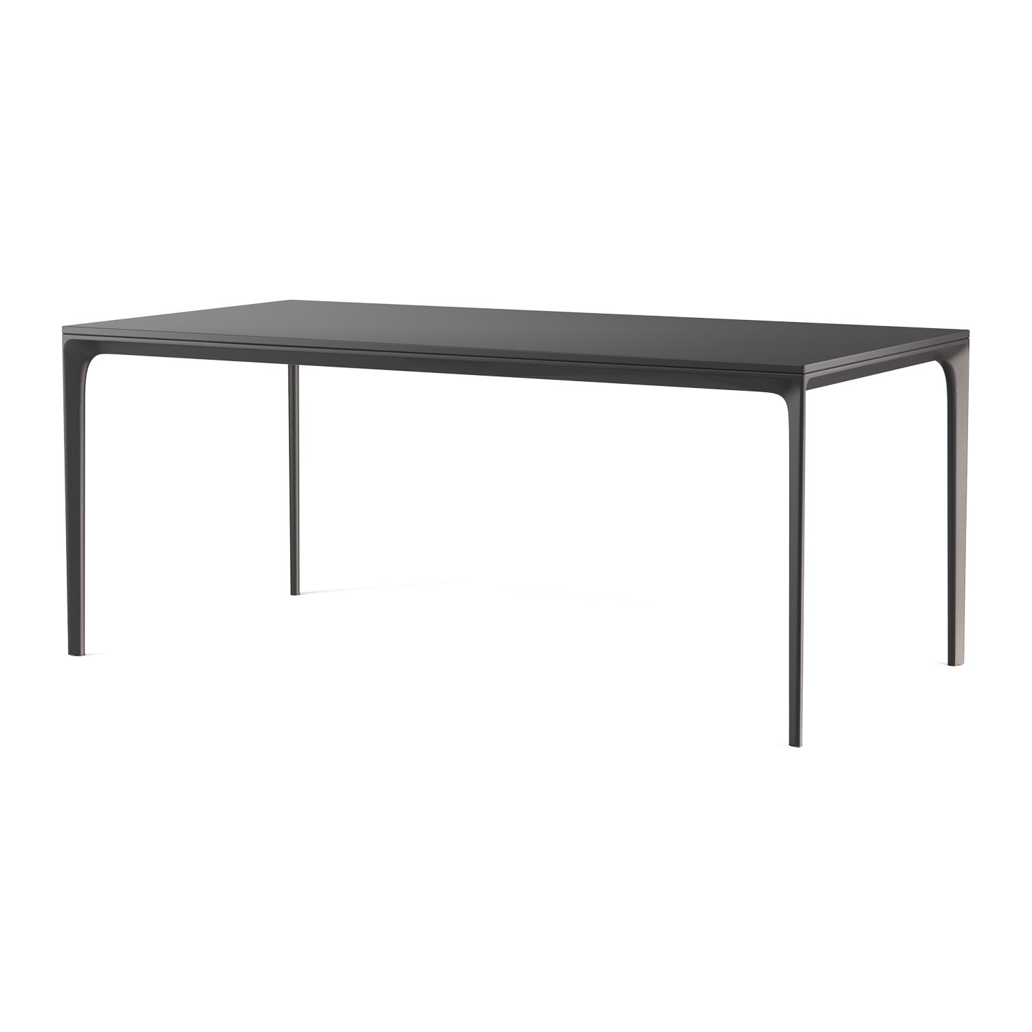 Black Porventura shade table with sleek design, featuring a smooth surface and sturdy legs for modern home or office decor.