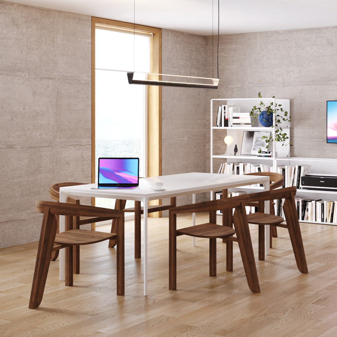 Porventura white table shade with a sleek, modern design, featuring a smooth surface and minimalist style.