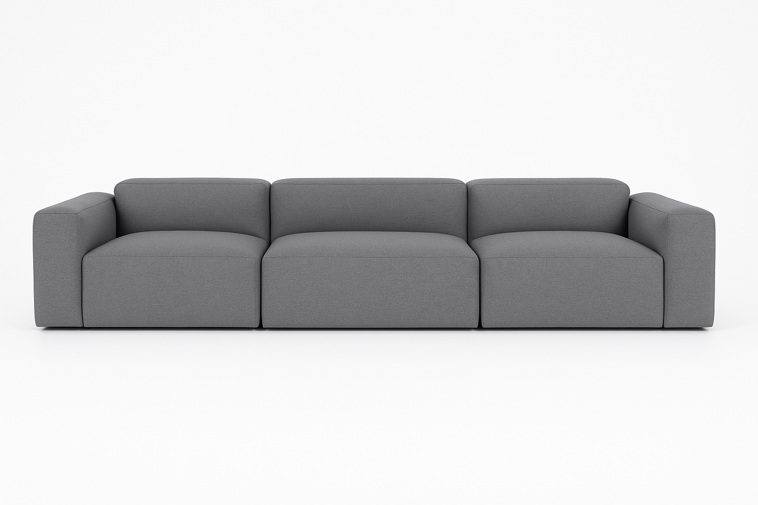 Porventura Deep sofa in gray fabric, showcasing plush cushions and modern design for comfortable living spaces.