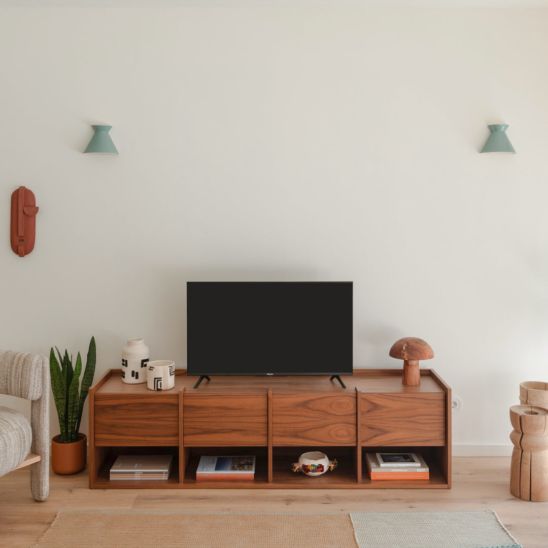 Filipe Ventura Mies L sideboard with sleek wooden finish and modern design, featuring multiple storage compartments.