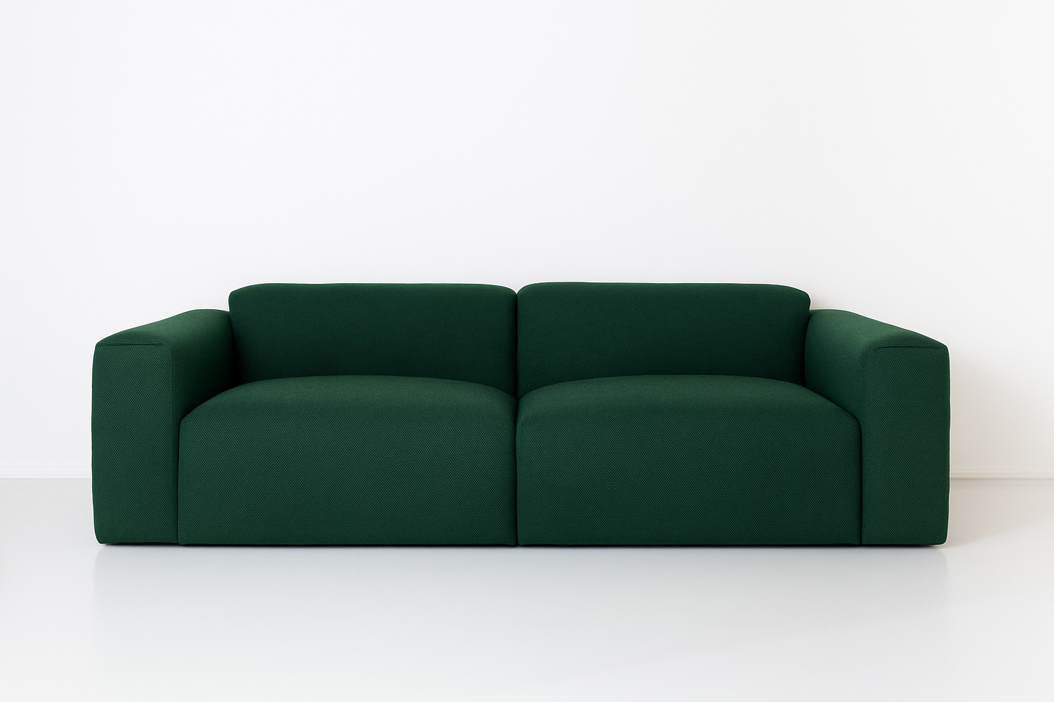 Porventura Deep sofa in vibrant green fabric, showcasing plush cushions and modern design for stylish living spaces.