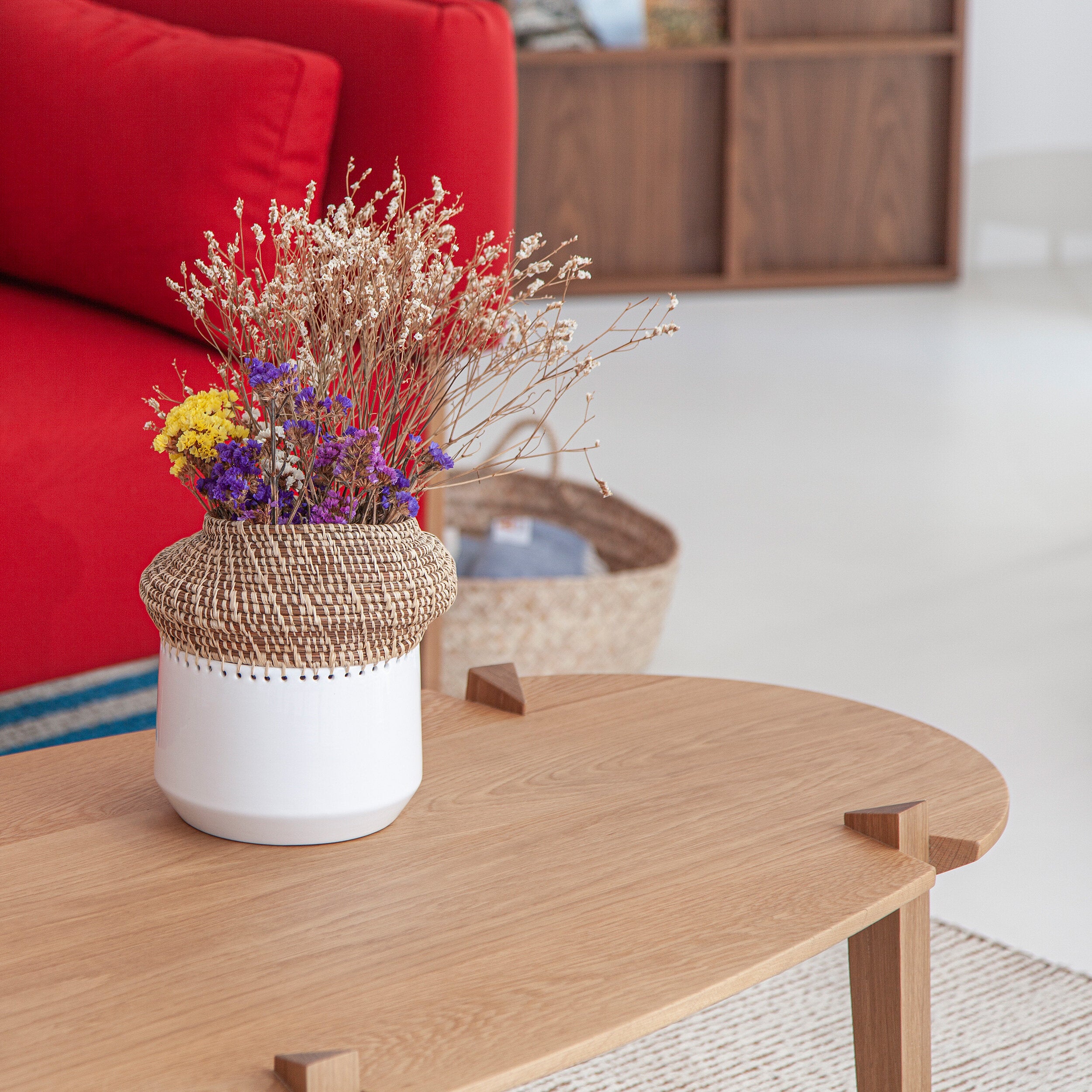 Cátia Moura Fenda coffee table with a sleek, modern design featuring a smooth wooden surface and minimalist style.