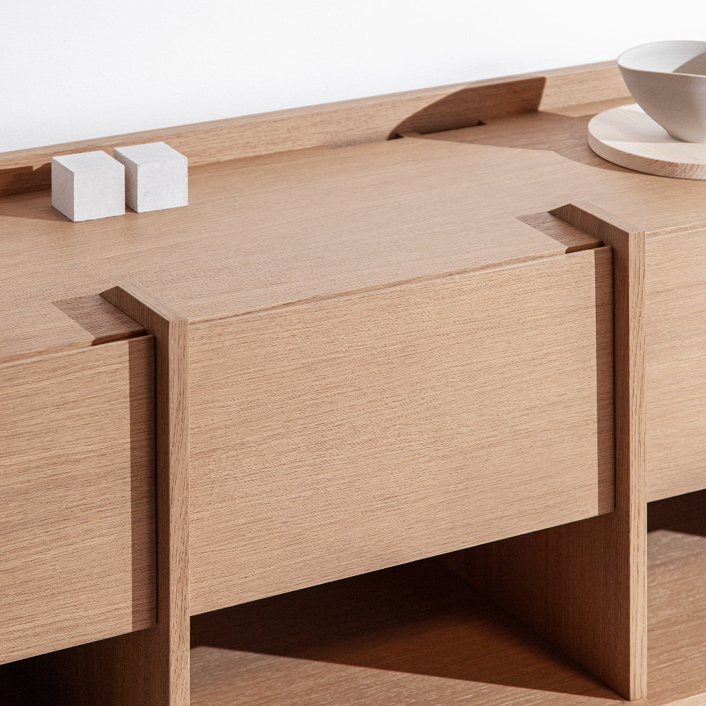 Filipe Ventura MIES L sideboard, combining a refined wooden finish with clean lines, contemporary design, and generous storage space.