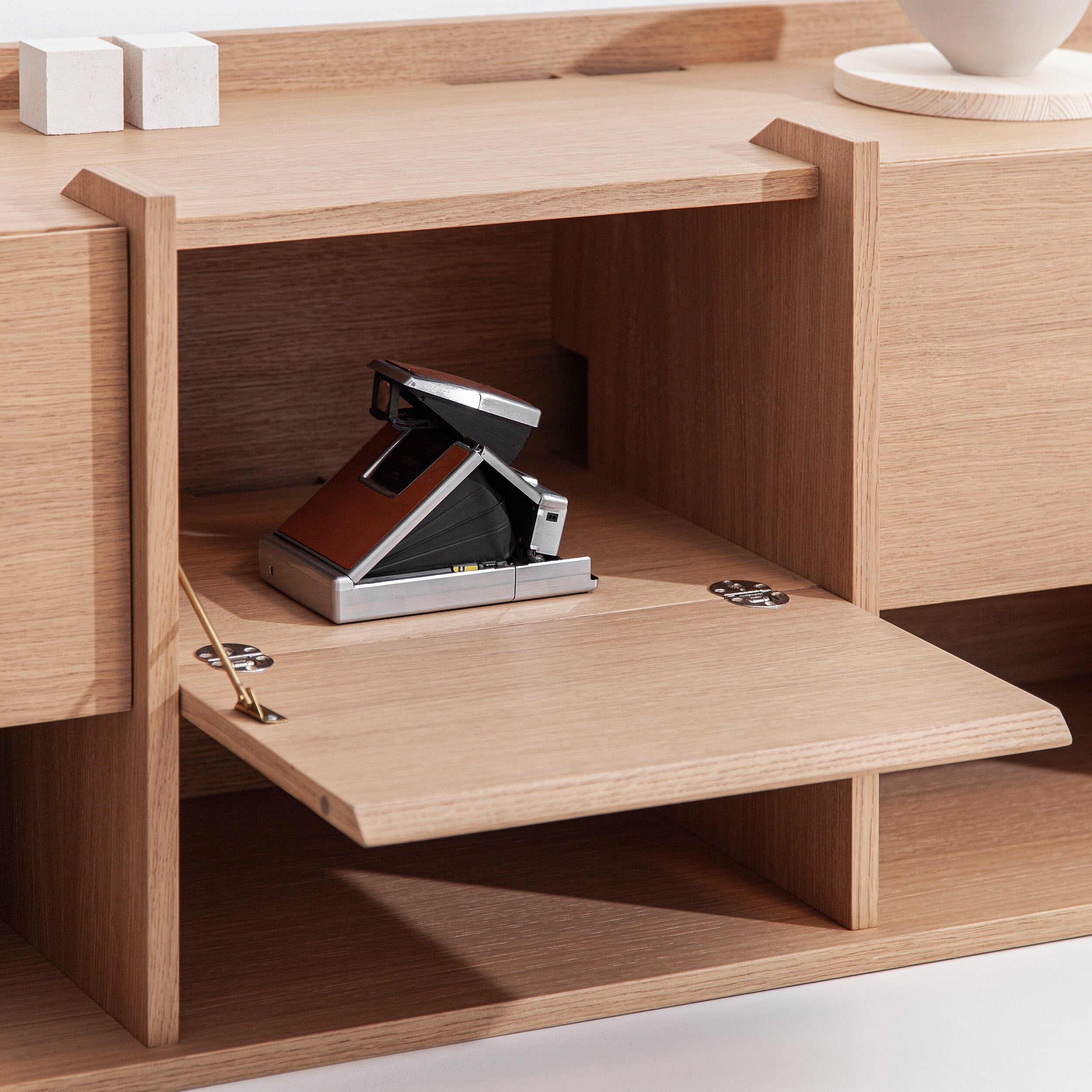 Filipe Ventura Mies L sideboard with sleek wooden finish and multiple storage compartments, modern furniture design.