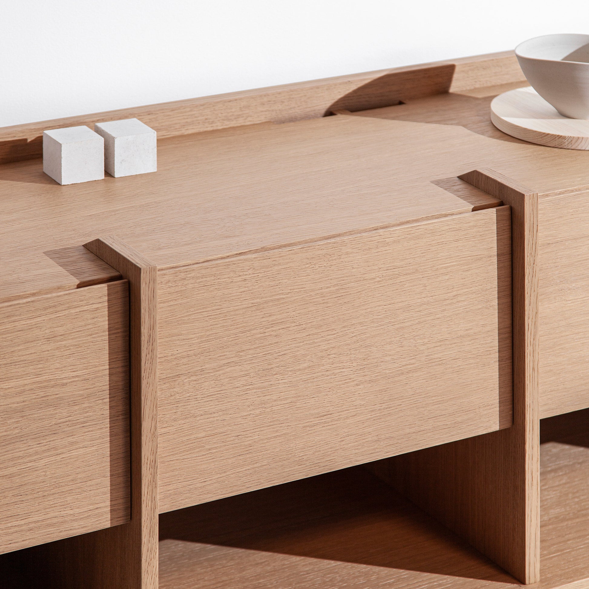 Filipe Ventura Mies L sideboard with sleek wooden finish, modern design, and multiple storage compartments.
