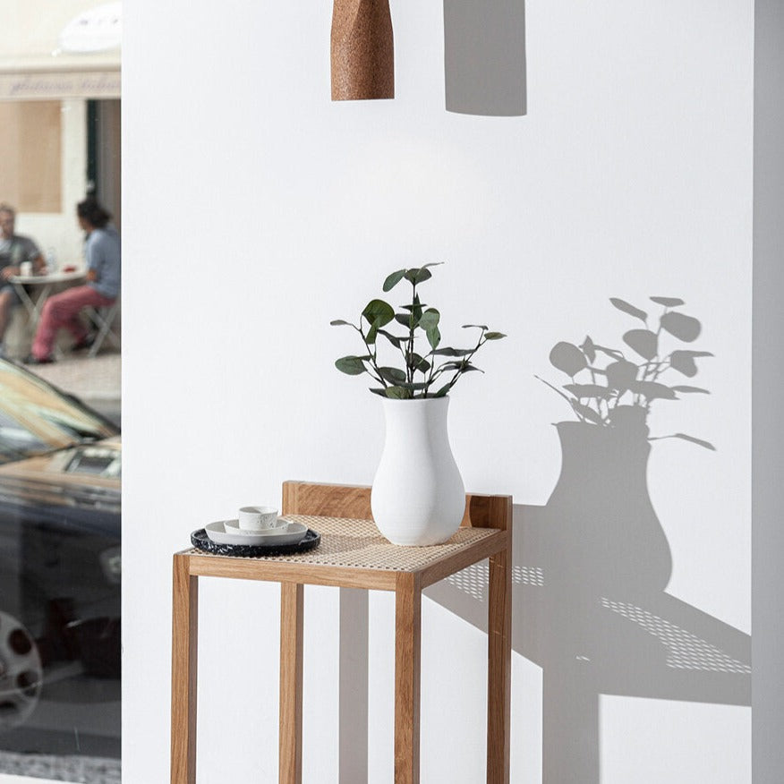 Porventura Alto stool showing a modern wooden seat and metal frame, designed for stylish seating in contemporary interiors.