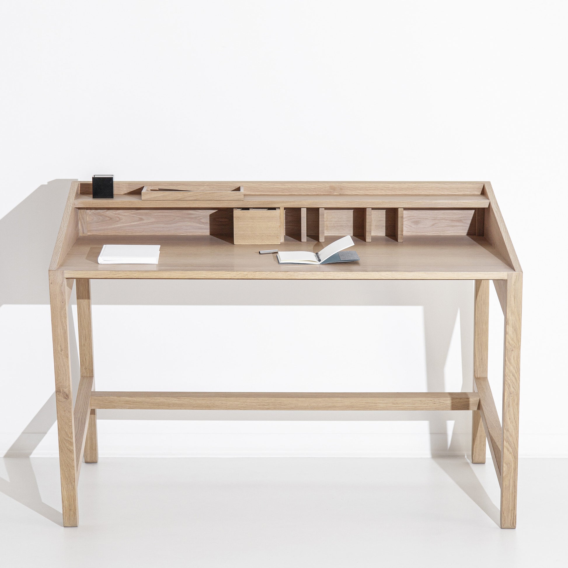 Elegant wooden table from Miguel Soeiro Torta collection with a smooth, polished surface and sturdy design, ideal for dining or workspace.