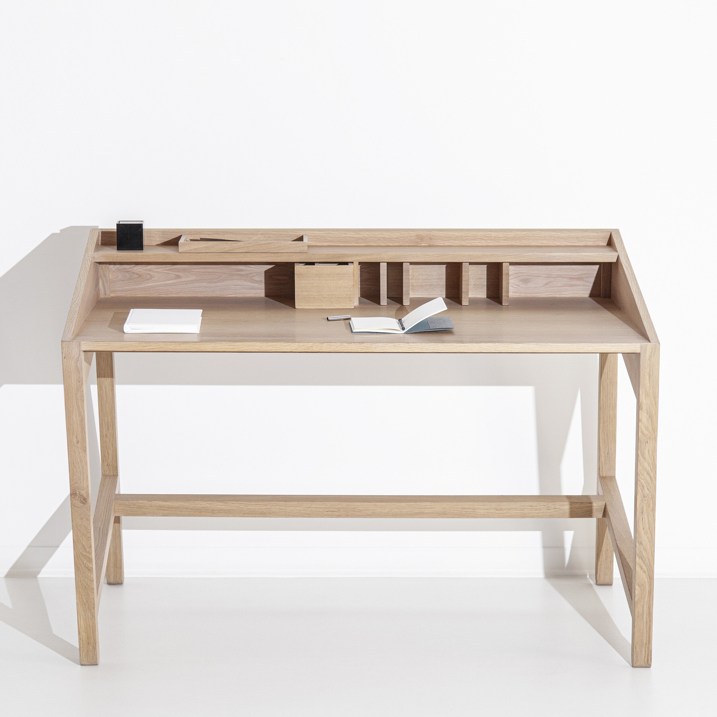 Elegant wooden table from Miguel Soeiro Torta collection with a smooth, polished surface and sturdy design, ideal for dining or workspace.